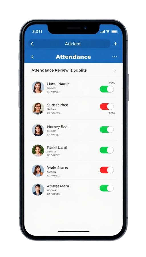 AI reviewing and matching student faces for attendance
